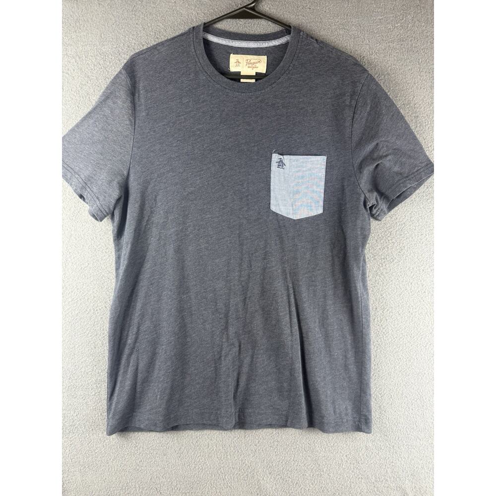 Original Penguin Pocket T-shirt Navy Blue Size Large
